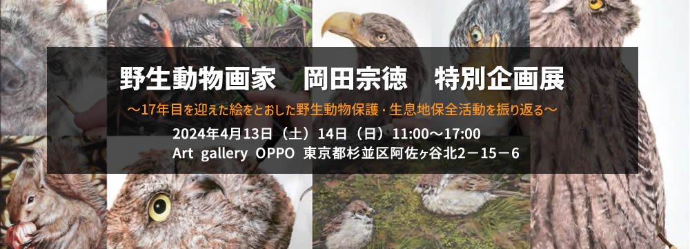 野生動物画家 岡田宗徳作品展 一筆入魂