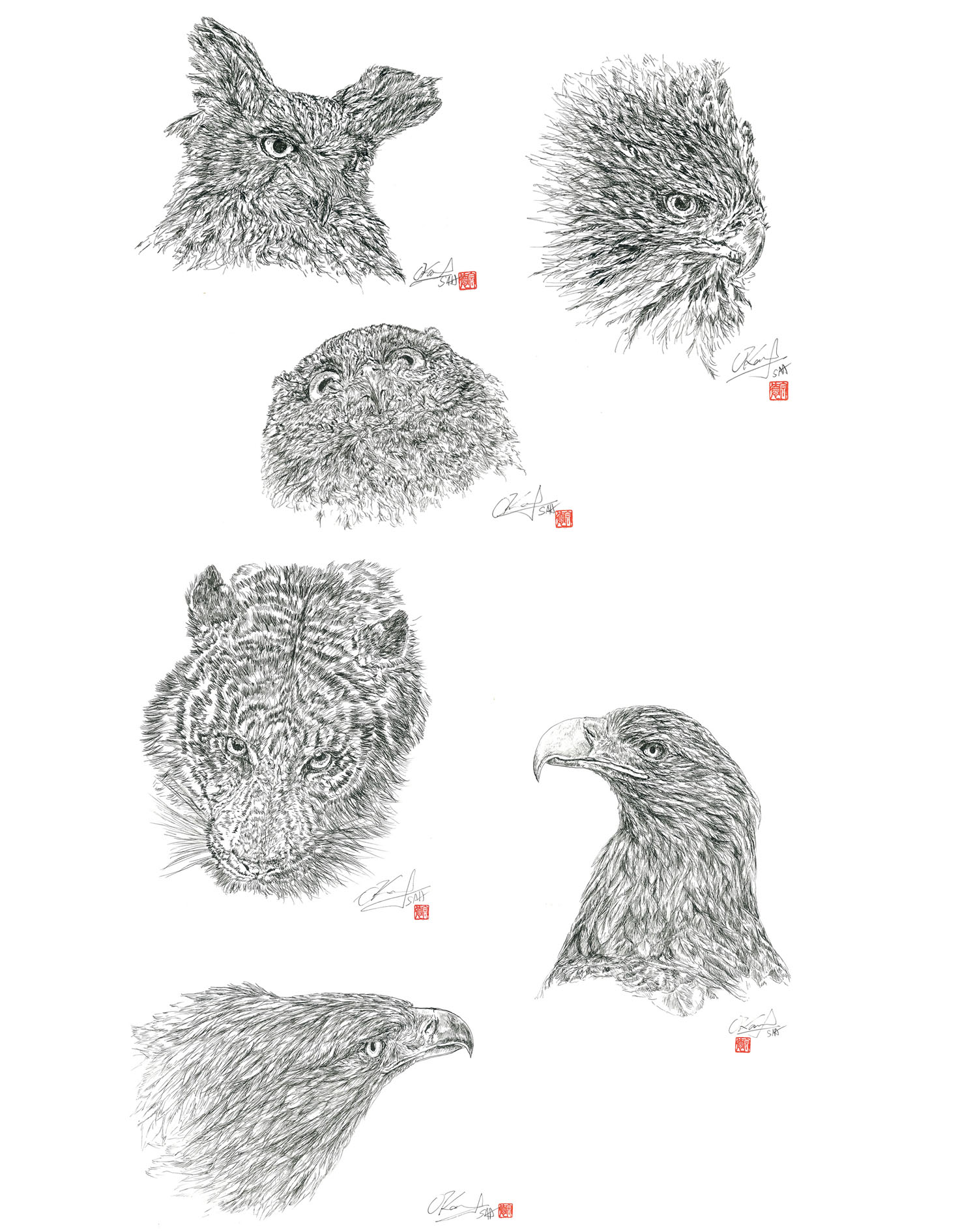 ペン画